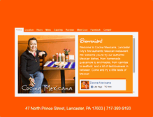 Tablet Screenshot of cocinamexicanalancaster.com